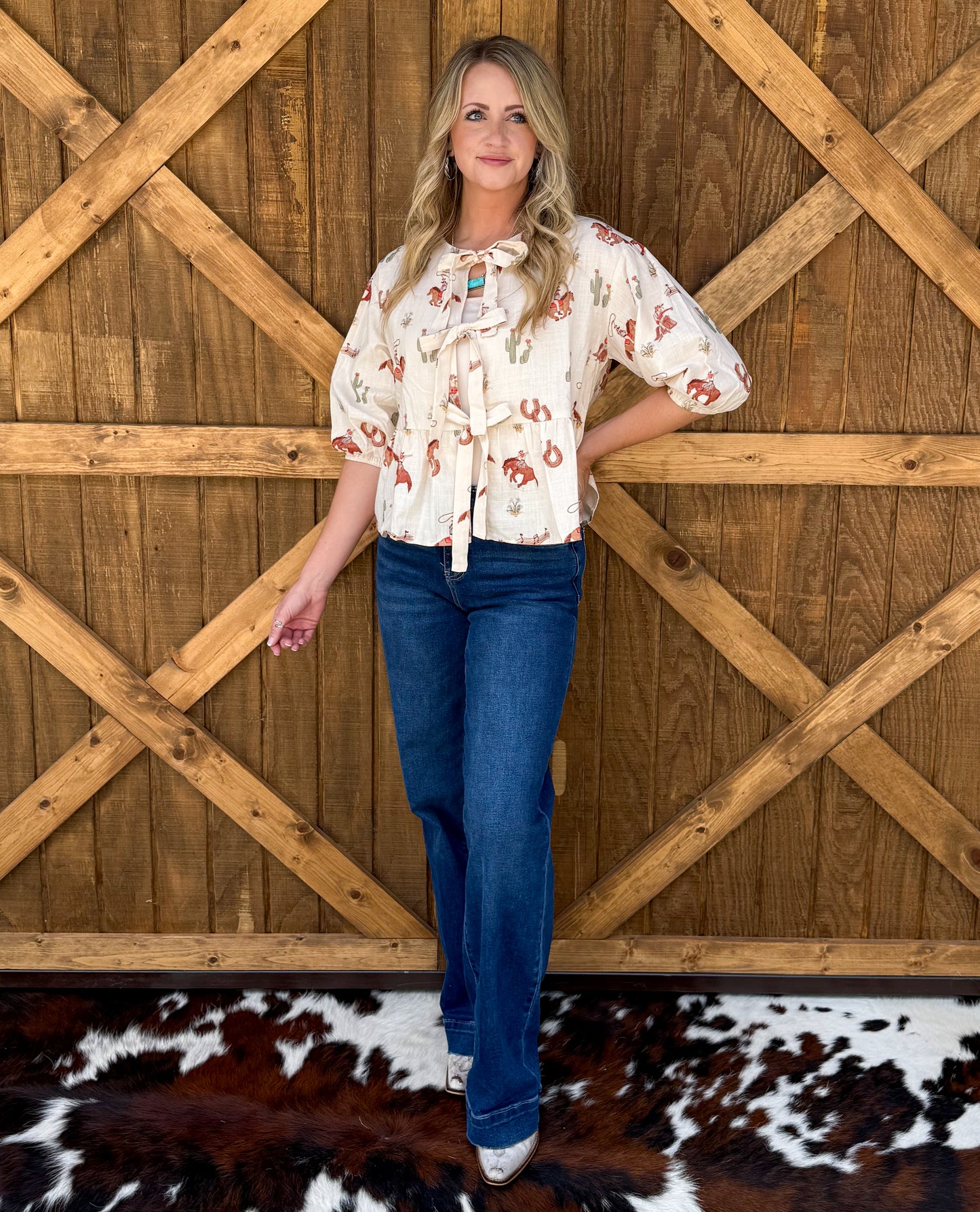 Cowboys & Horseshoes Blouse