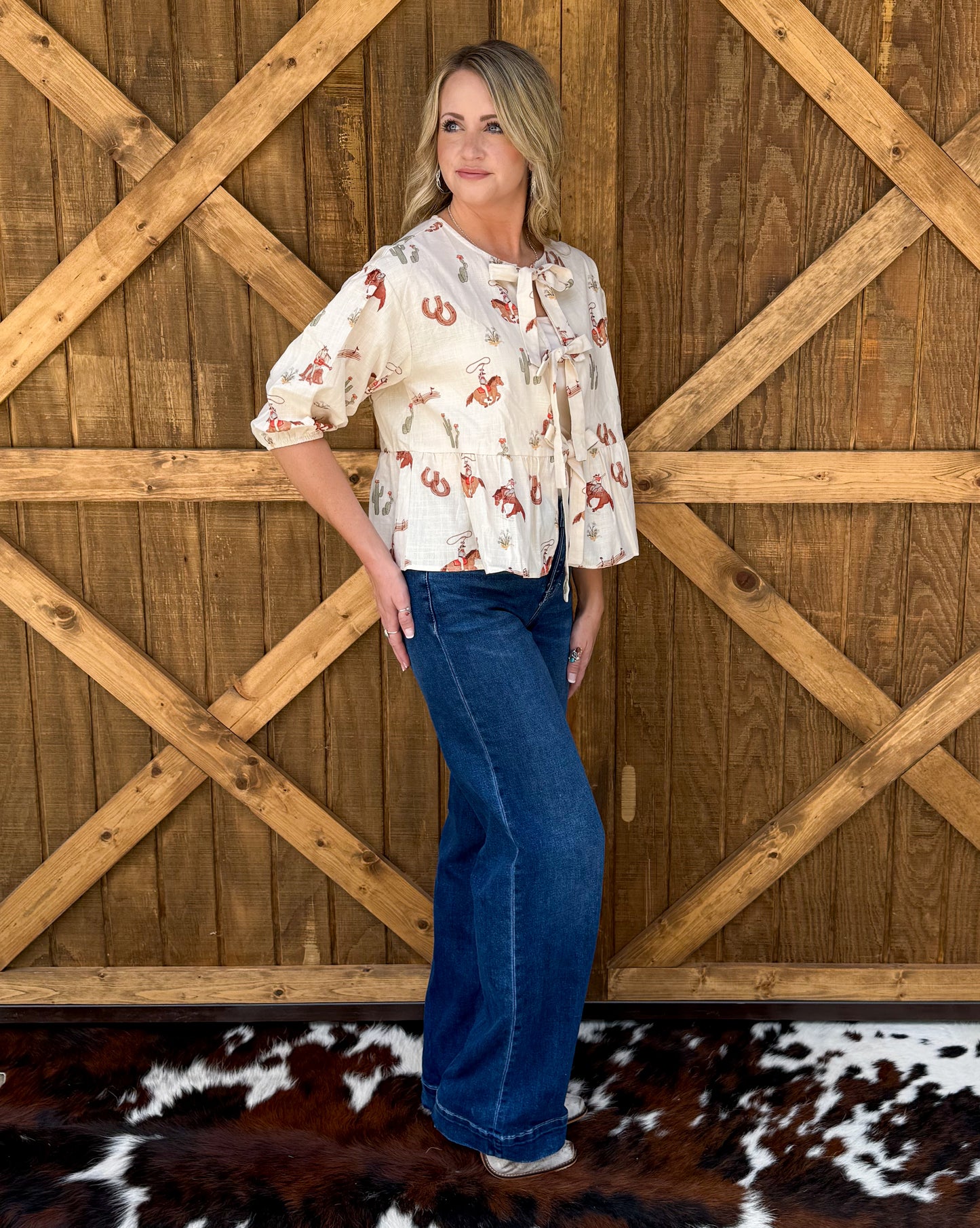 Cowboys & Horseshoes Blouse