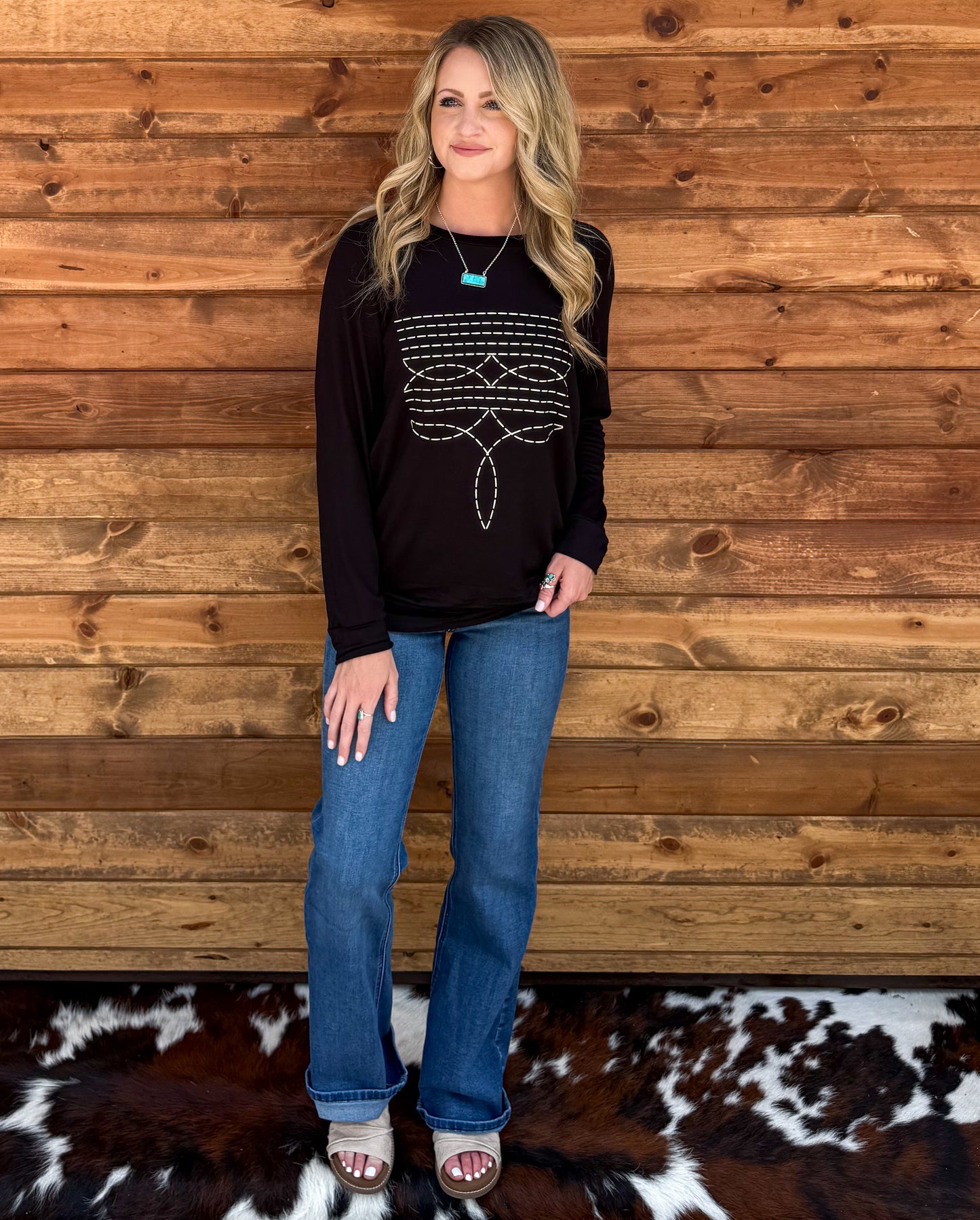 Boot Stitch Long Sleeve Top
