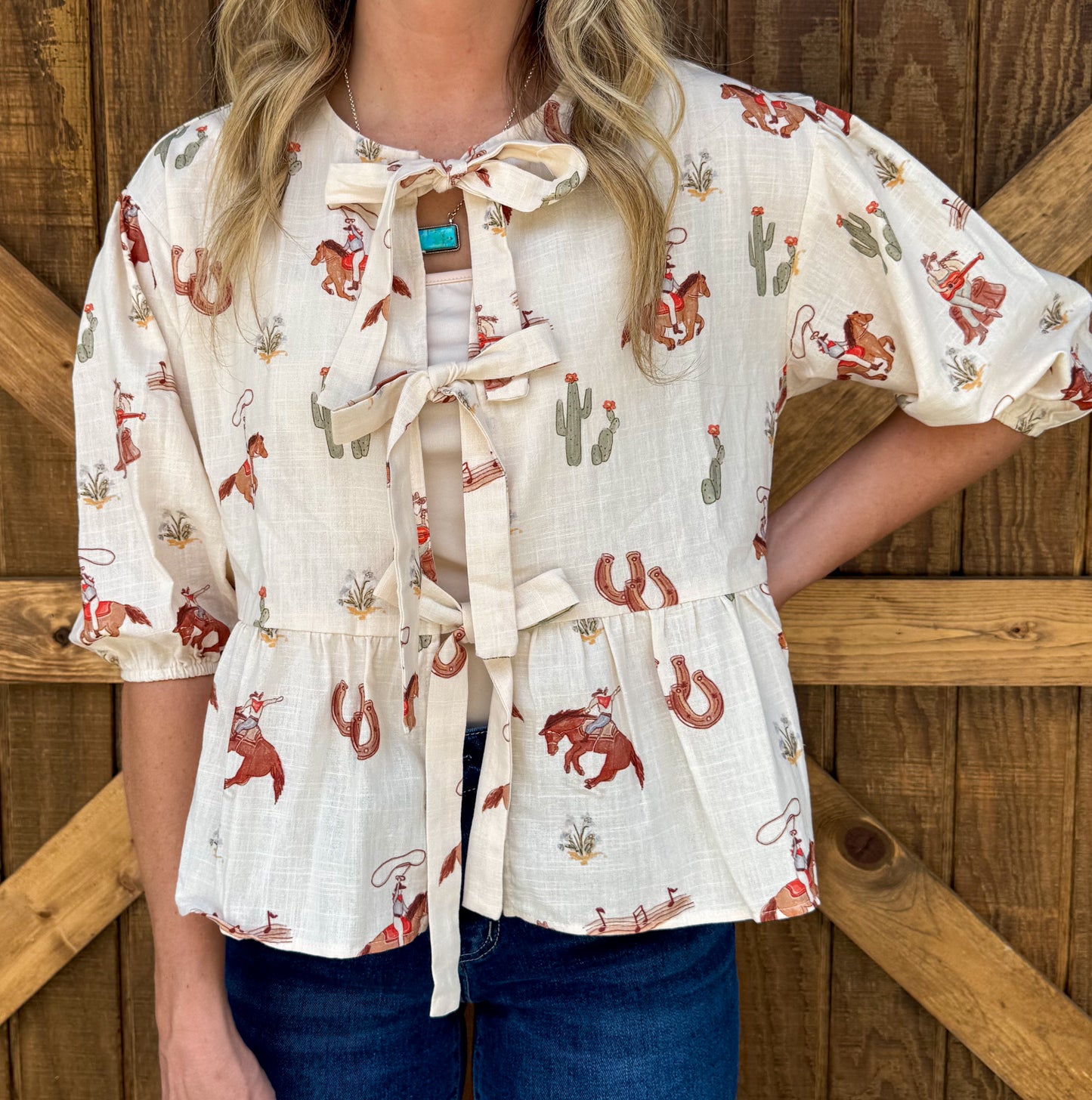 Cowboys & Horseshoes Blouse