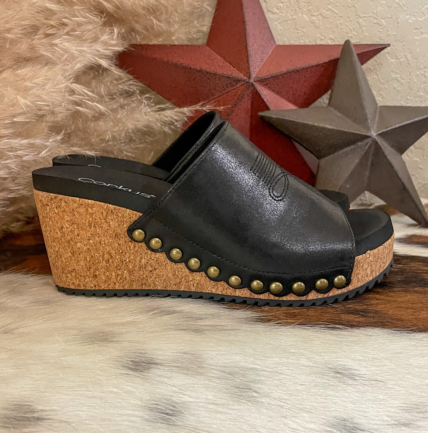 Saddle Up Wedges by Corkys *Black