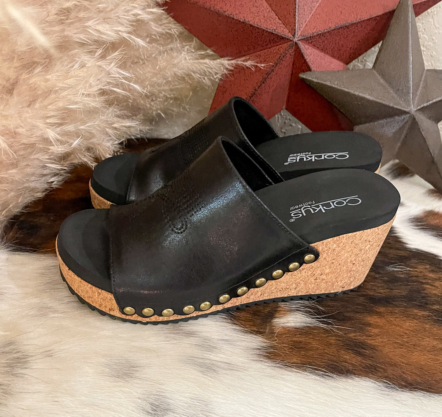 Saddle Up Wedges by Corkys *Black