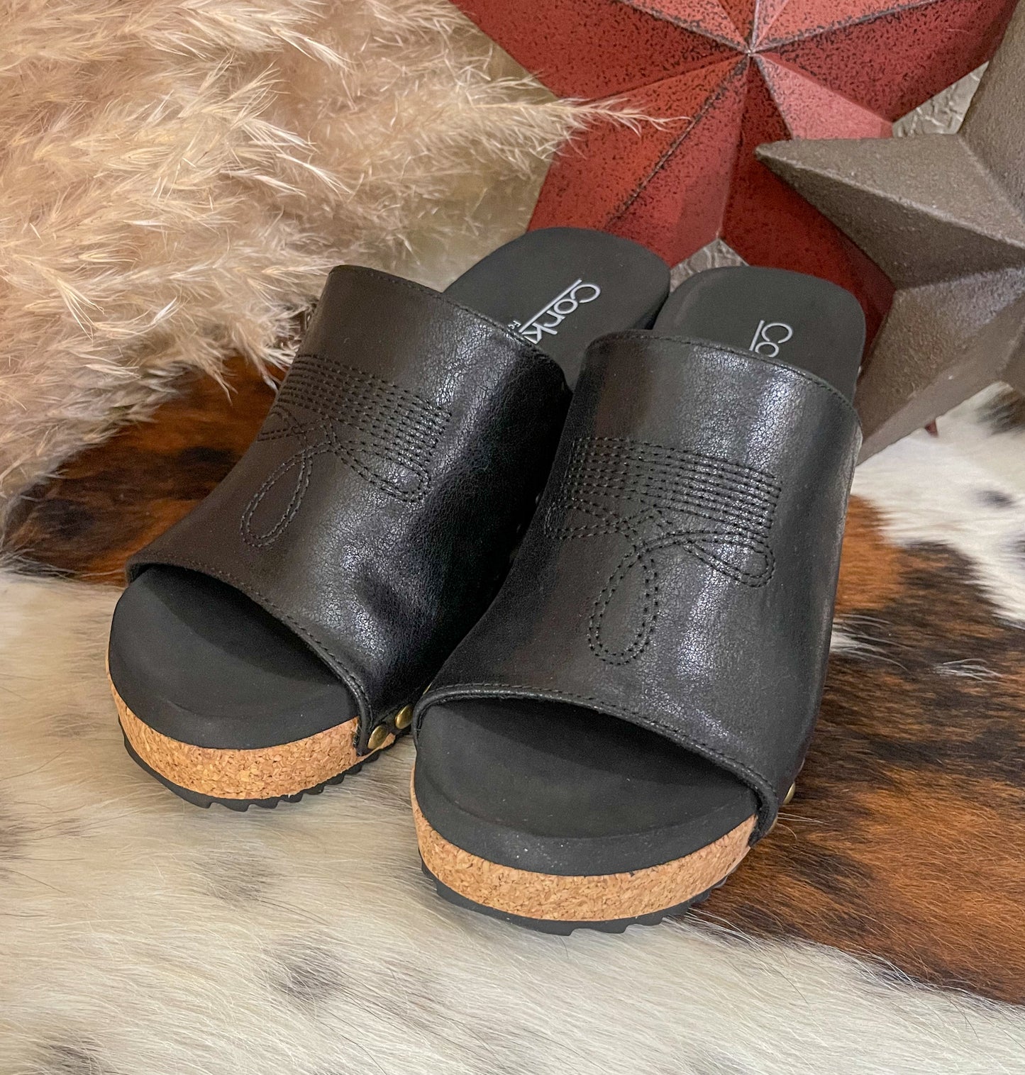 Saddle Up Wedges by Corkys *Black