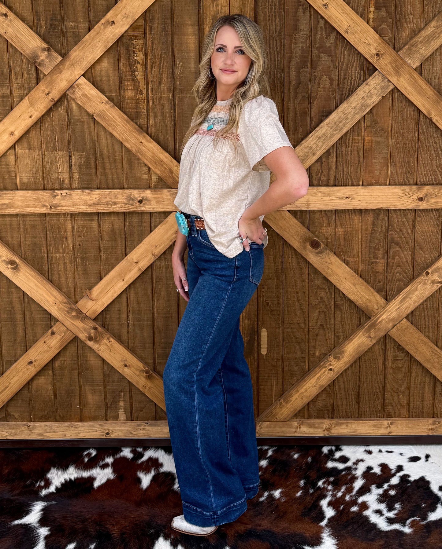 Simple Beauty Embroidered Top