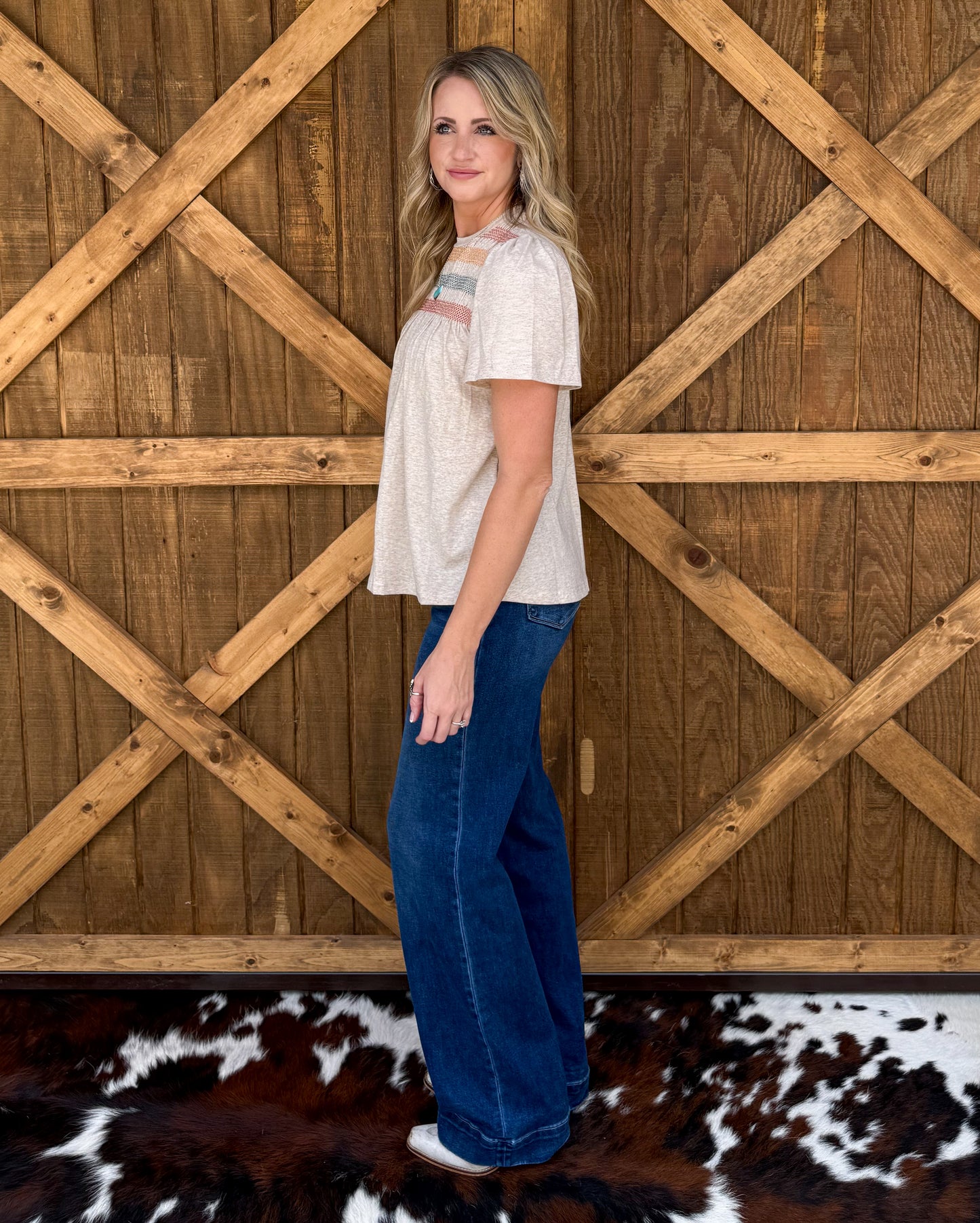 Simple Beauty Embroidered Top
