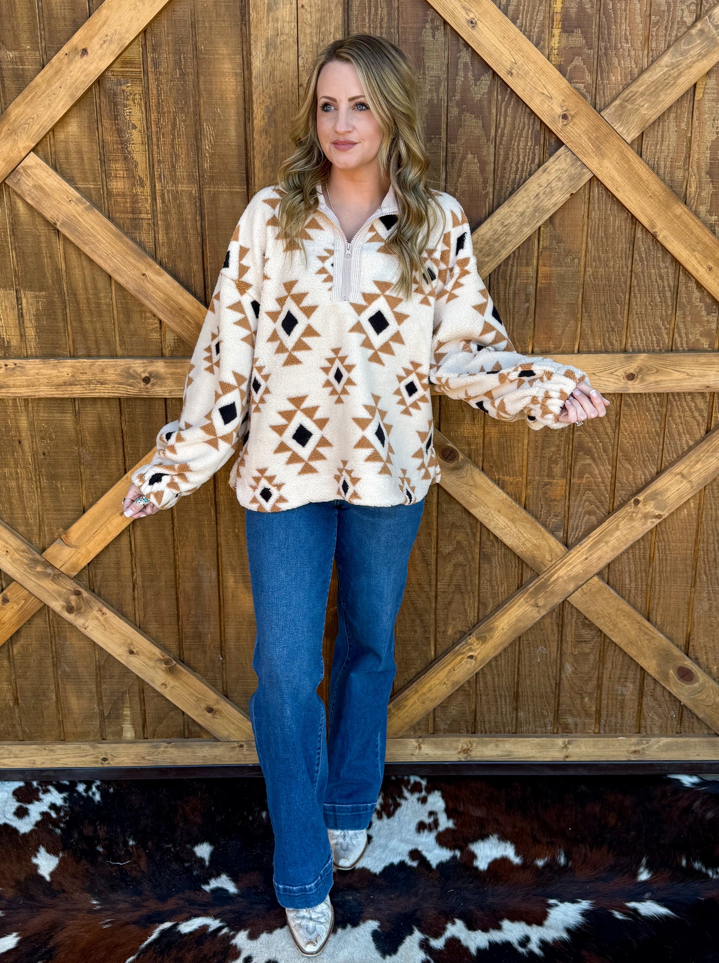 Get Western Pullover *Cream