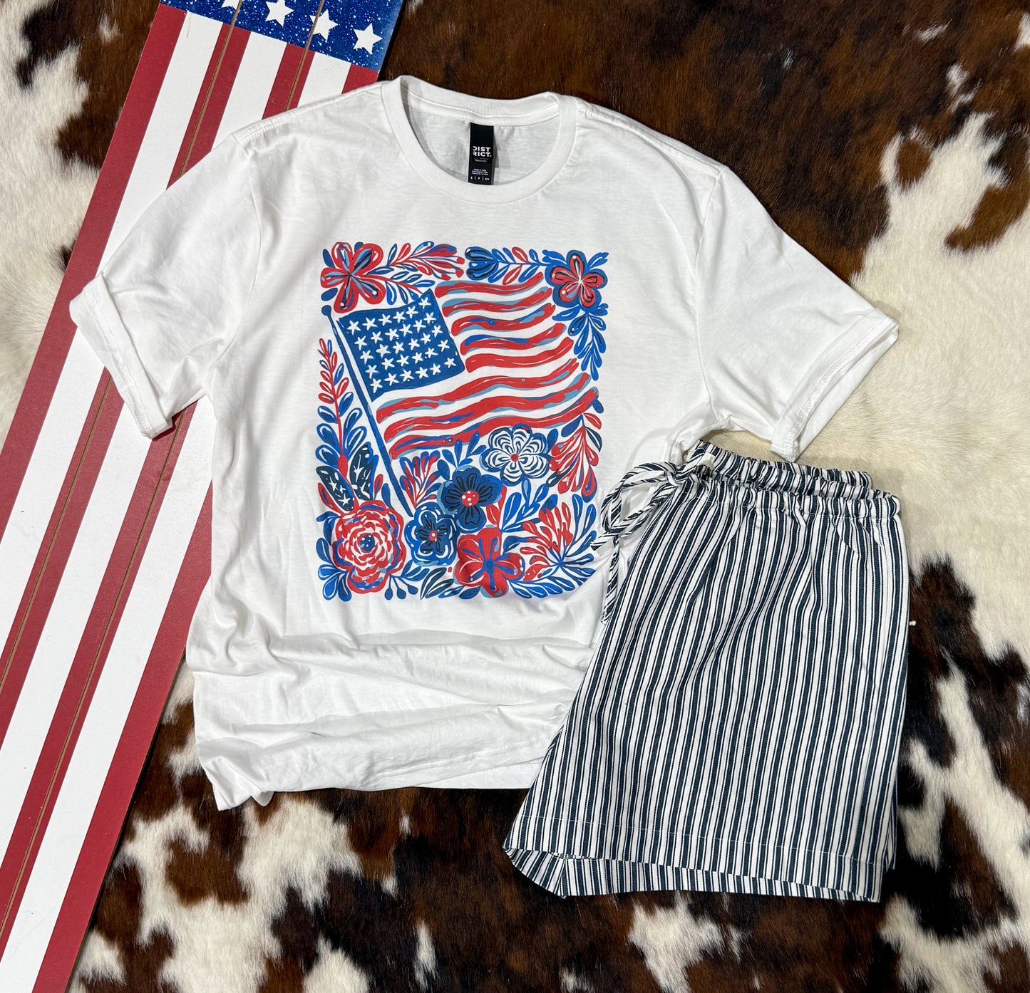 Floral American Tee