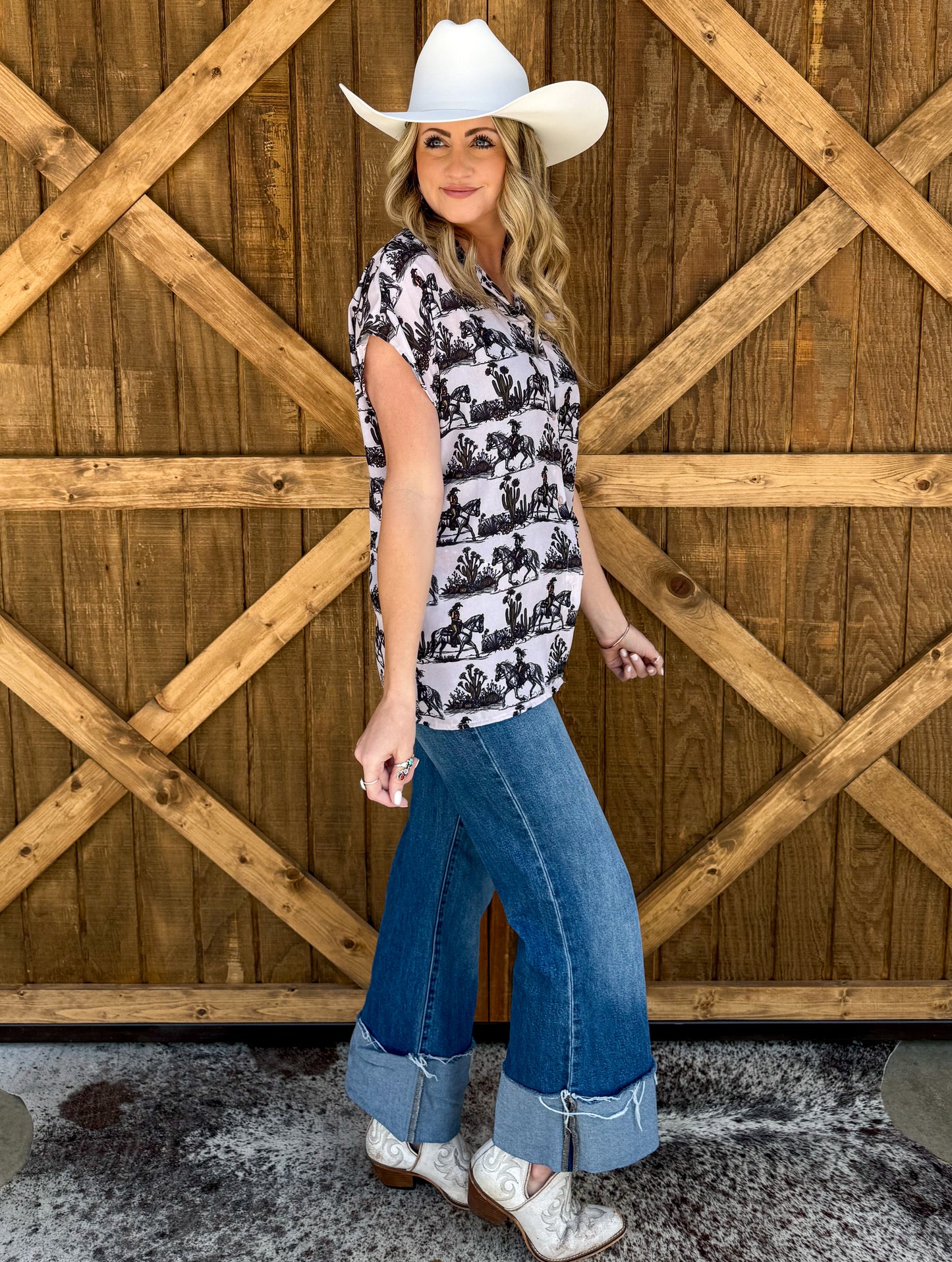 Cowgirl Button-Up Top