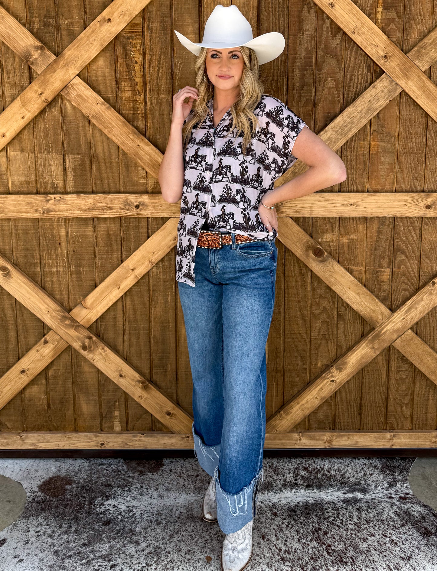 Cowgirl Button-Up Top