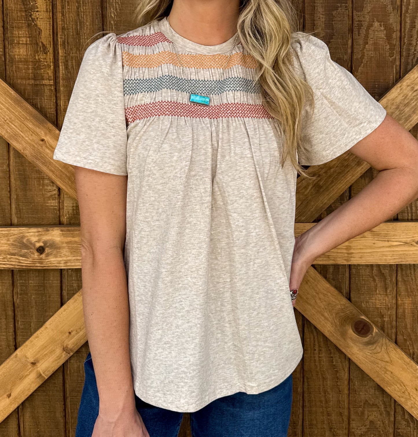 Simple Beauty Embroidered Top