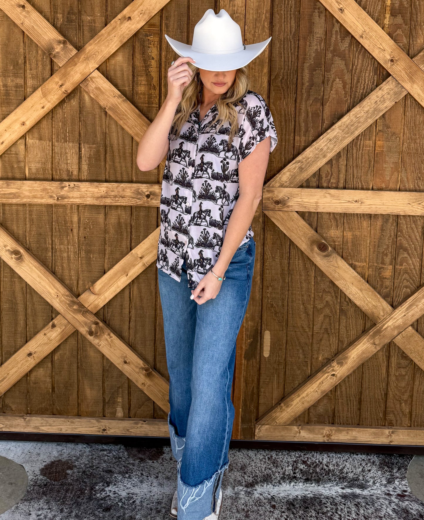 Cowgirl Button-Up Top