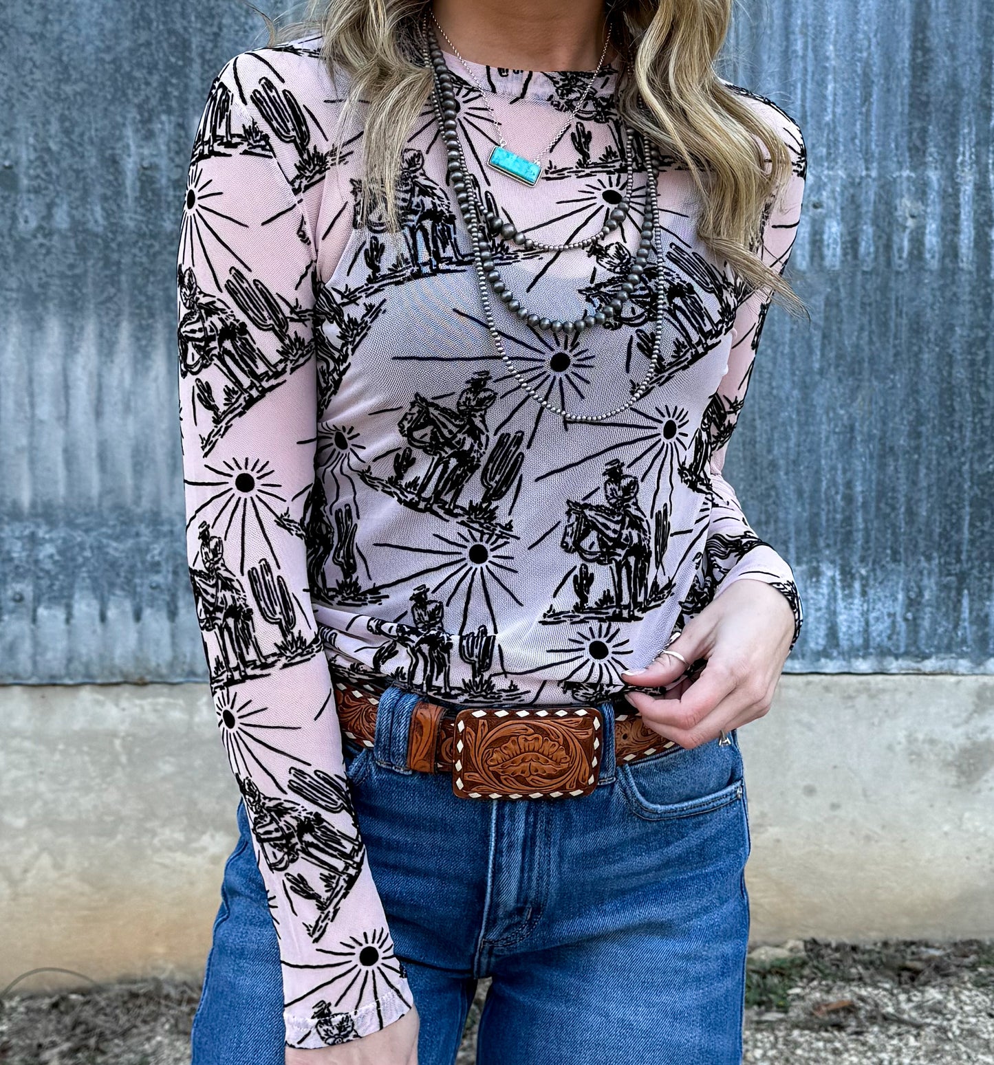 Sunshine 3D Mesh Top *Pink