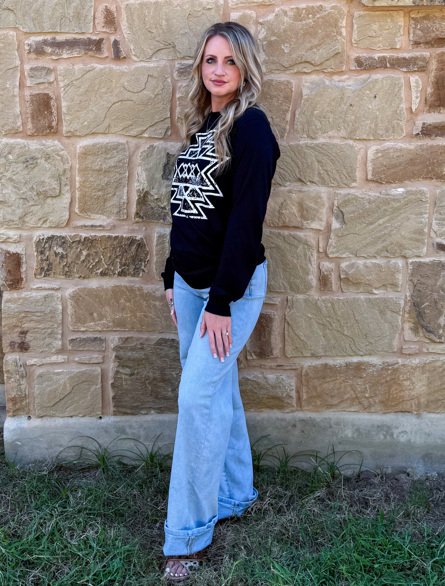 Midnight Aztec Long Sleeve