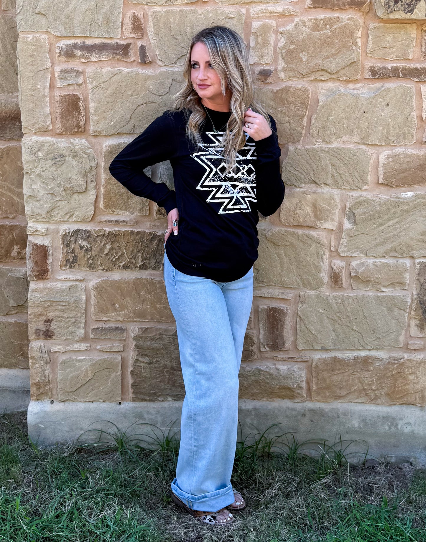 Midnight Aztec Long Sleeve