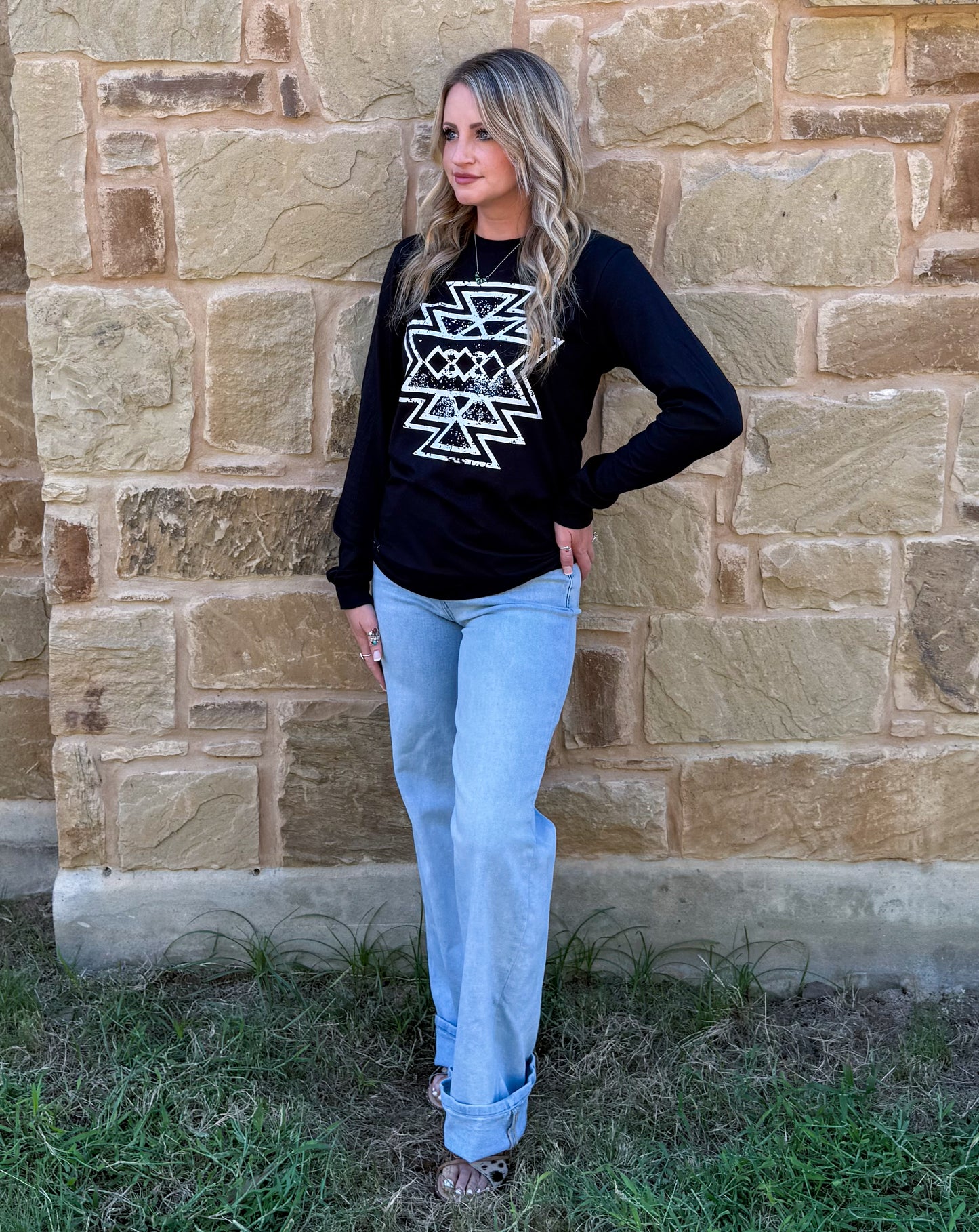 Midnight Aztec Long Sleeve