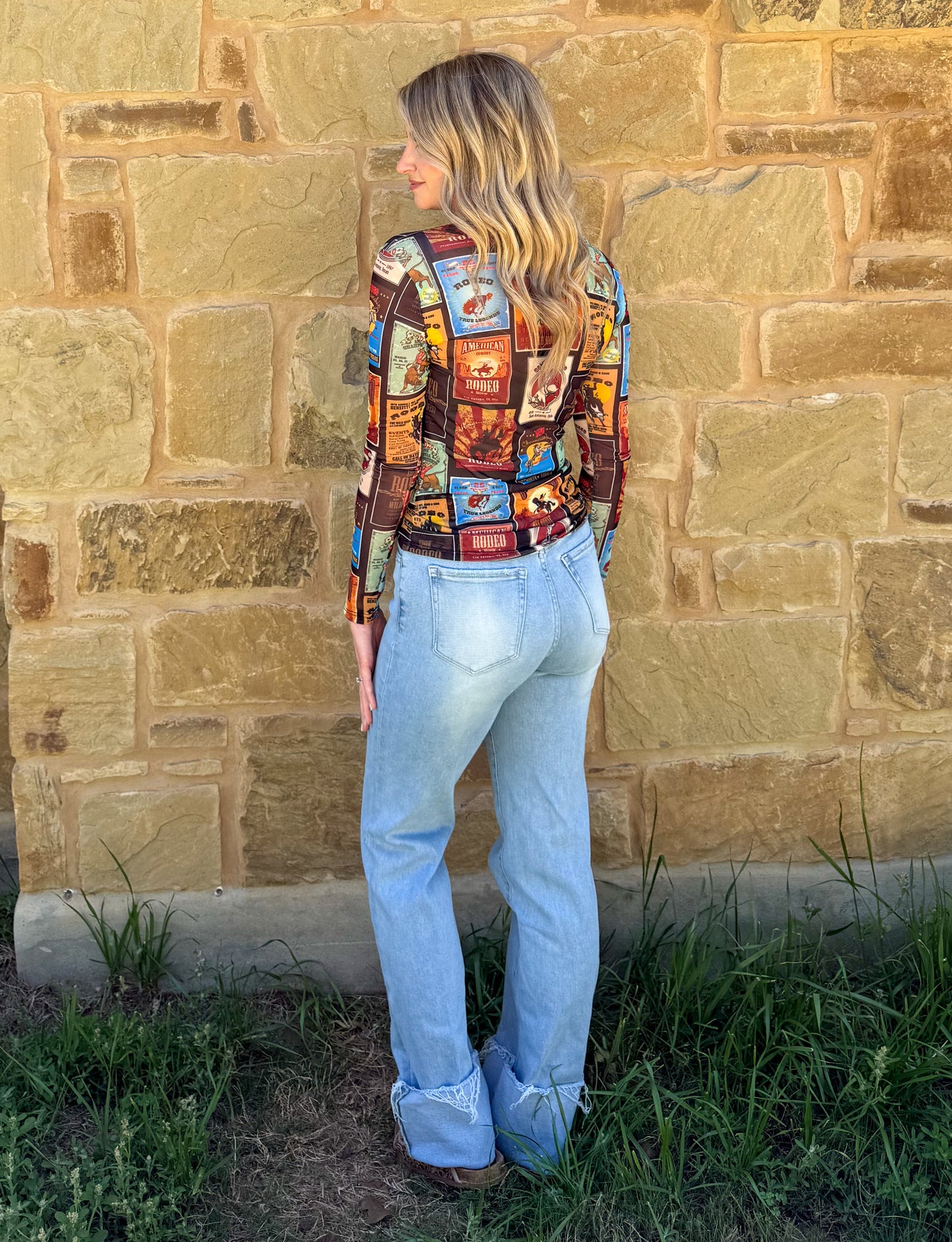 Rodeo Poster Mesh Top