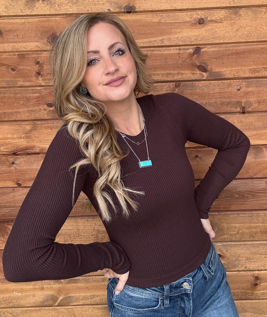 Fall Basic Long Sleeve *Coffee Bean