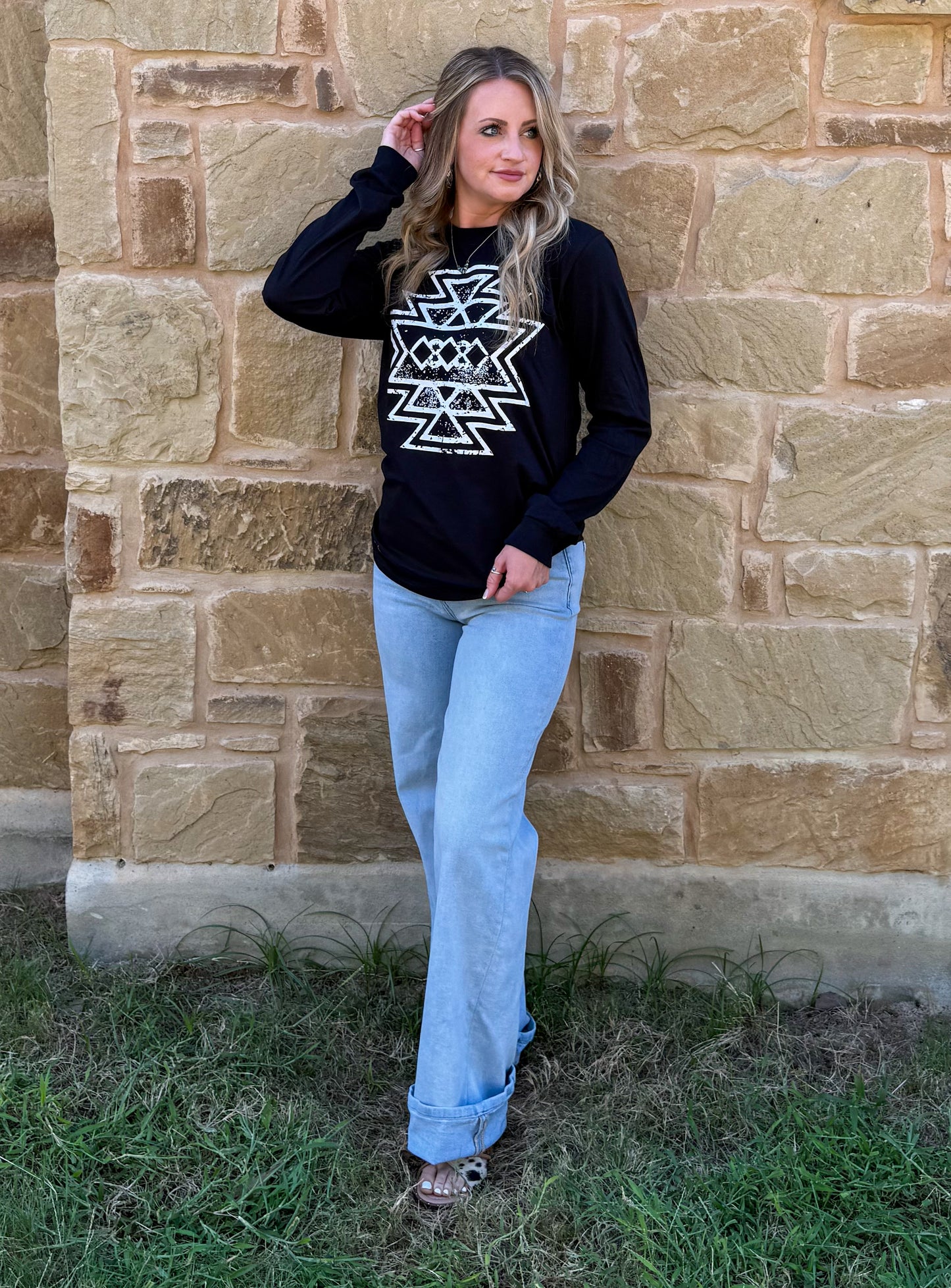 Midnight Aztec Long Sleeve
