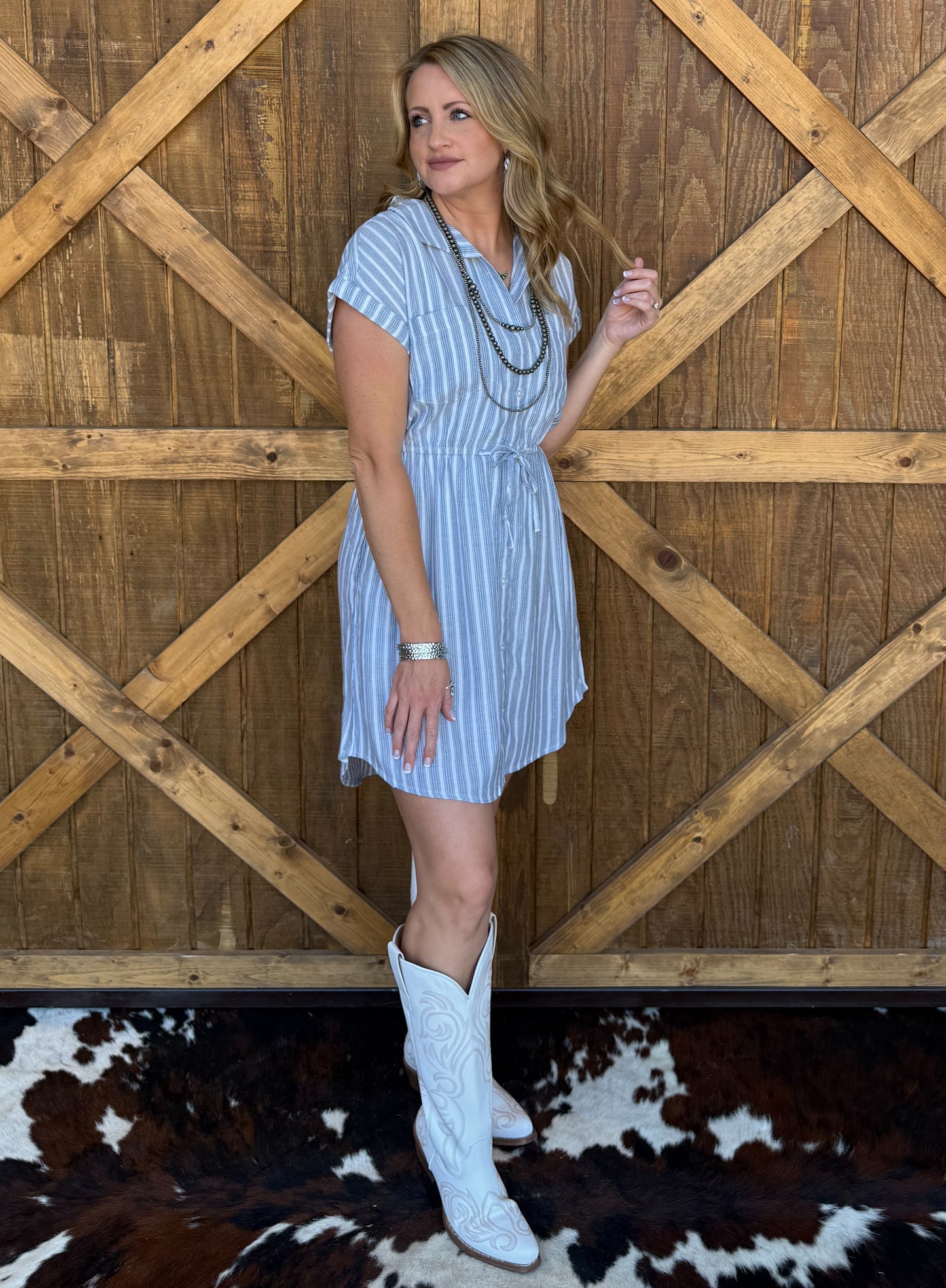 The Annie Dress *Blue & White