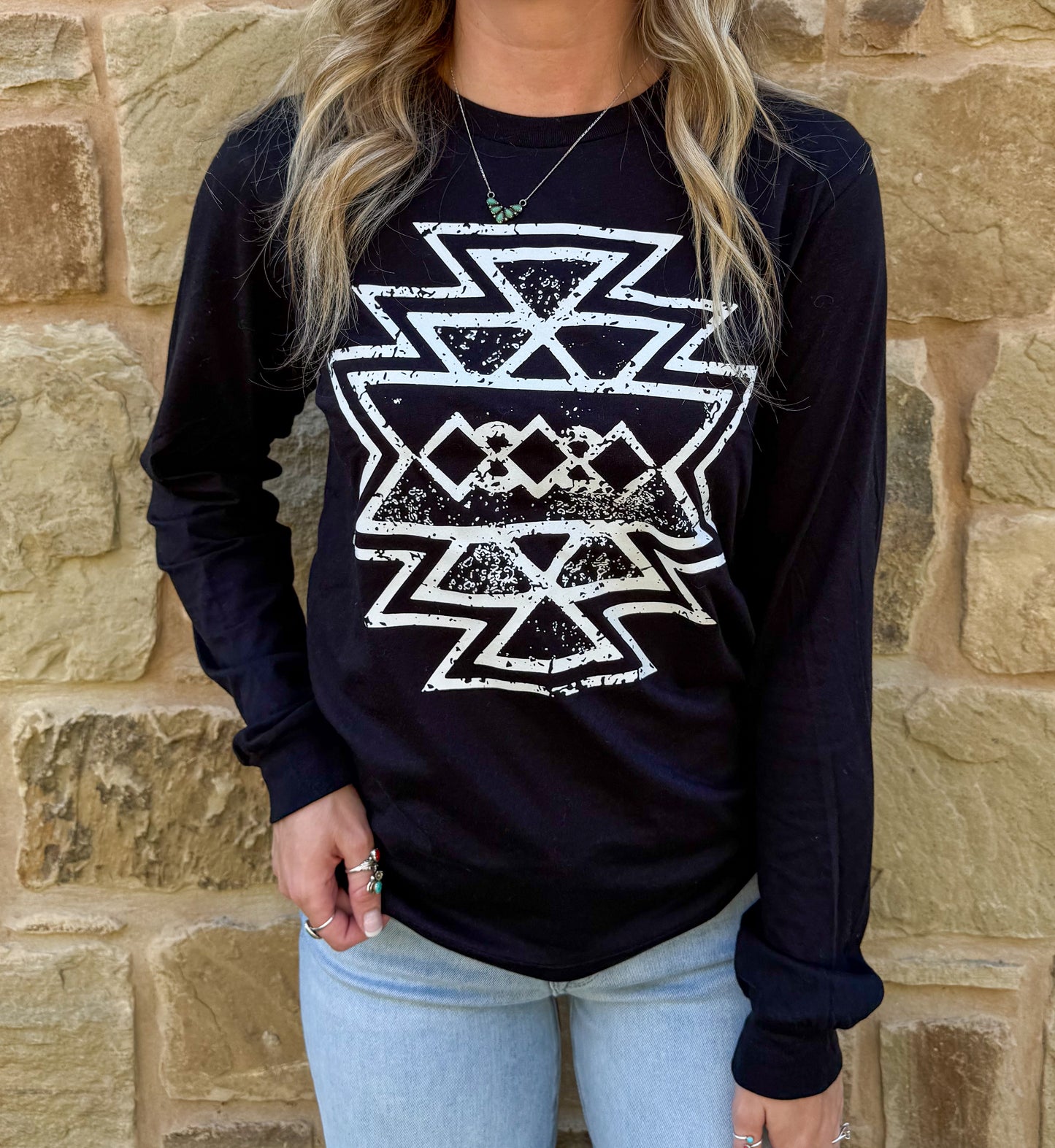 Midnight Aztec Long Sleeve
