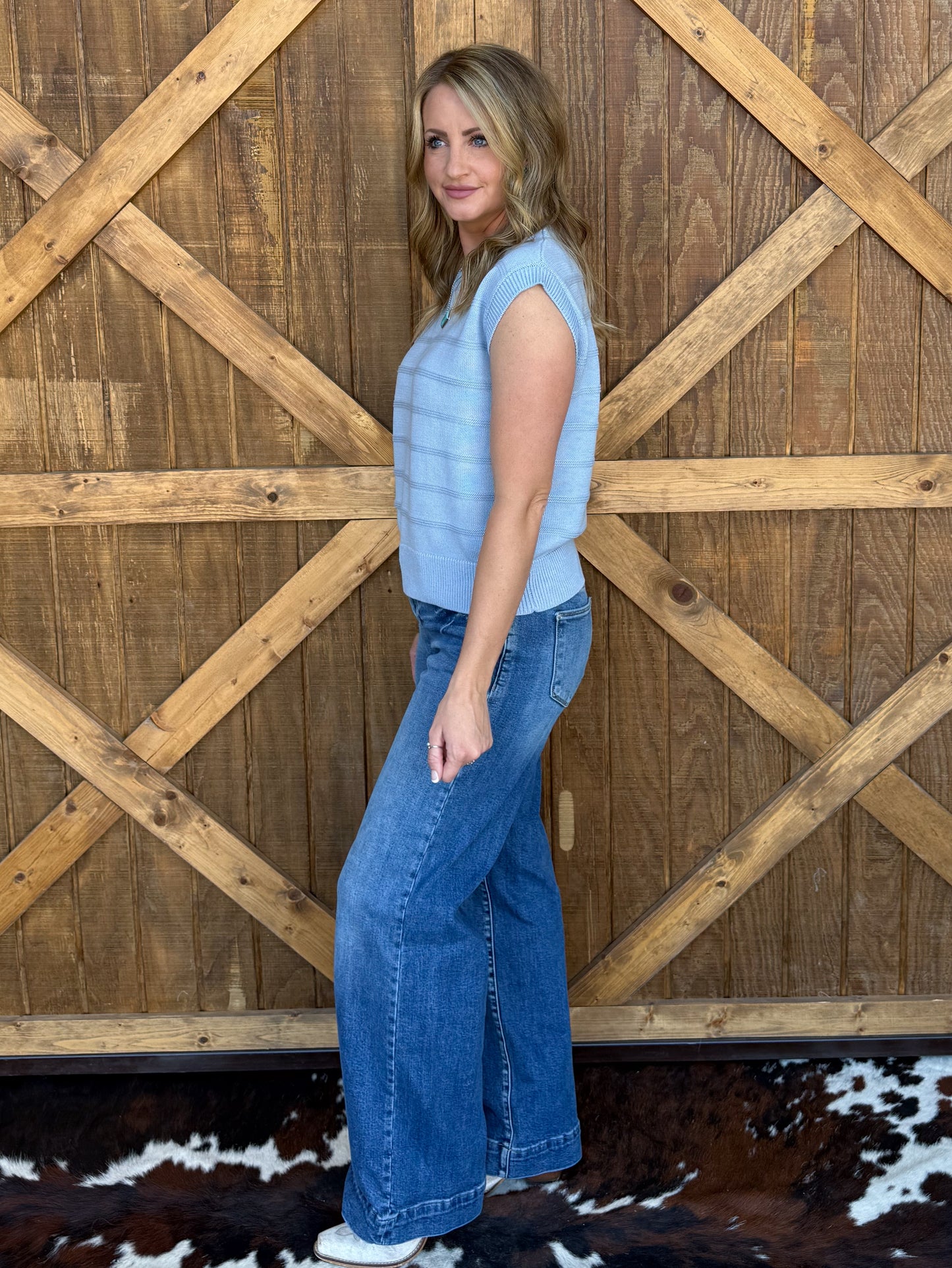 The Heather Top *Blue