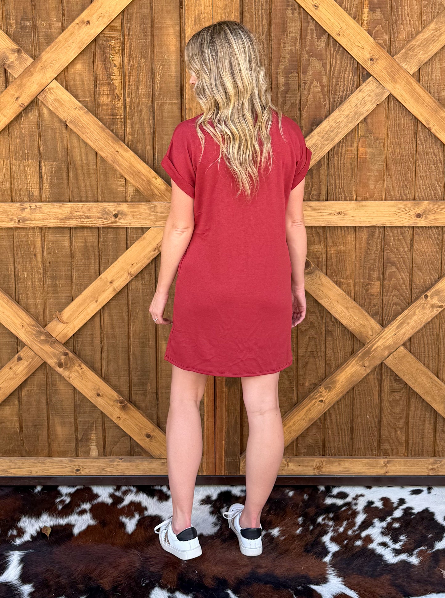 Jolene T-Shirt Dress *Brick