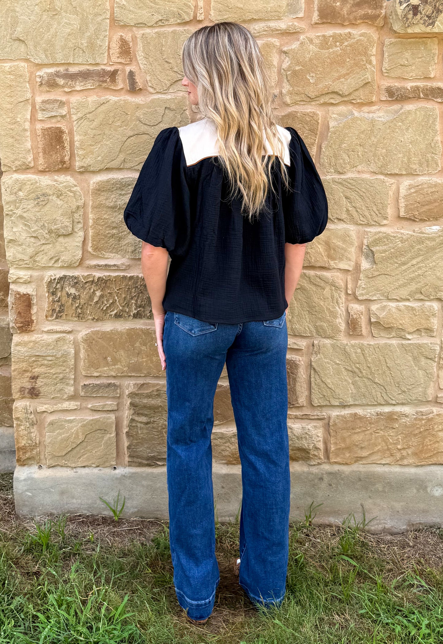Western Embroidered Blouse *Black