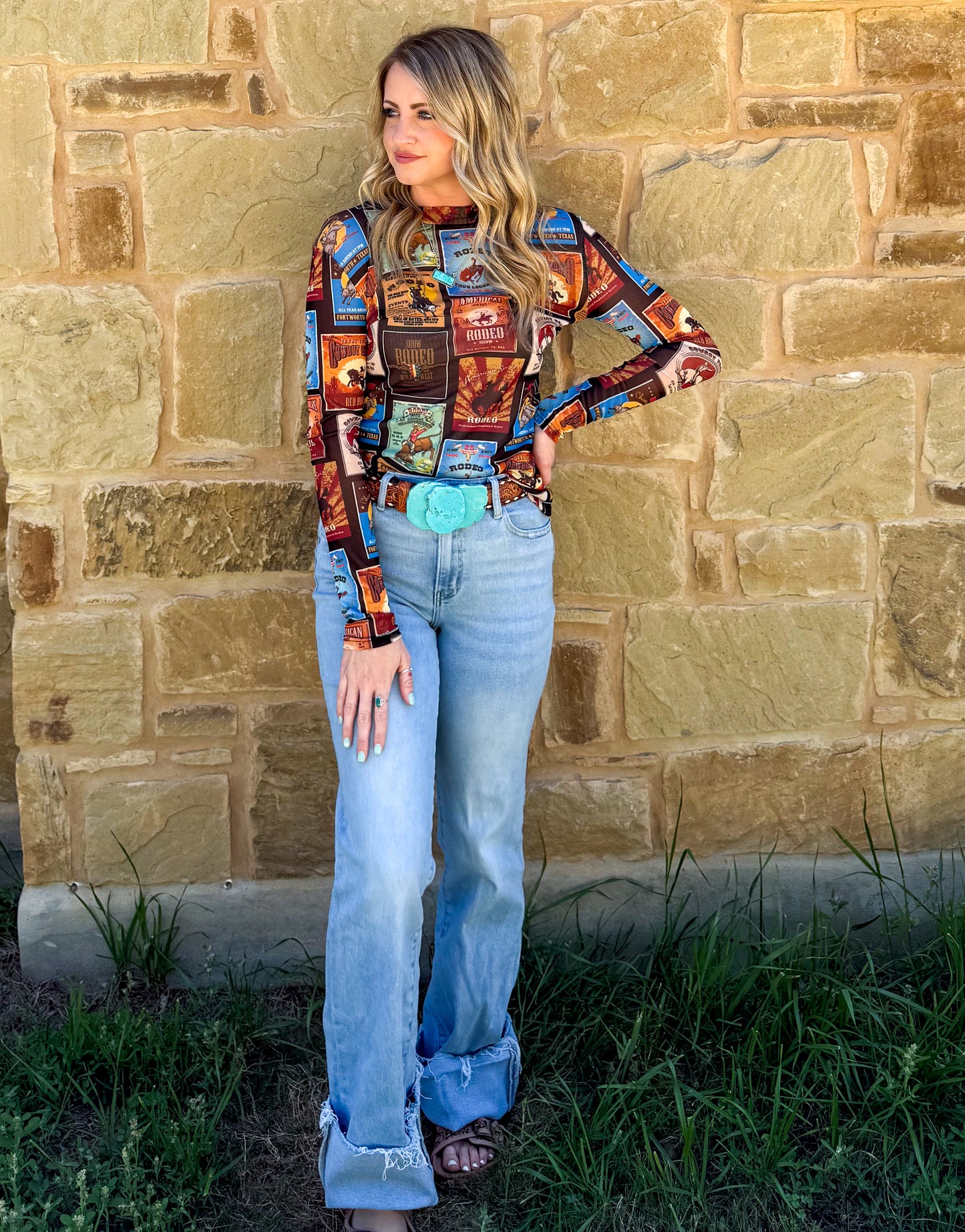Rodeo Poster Mesh Top