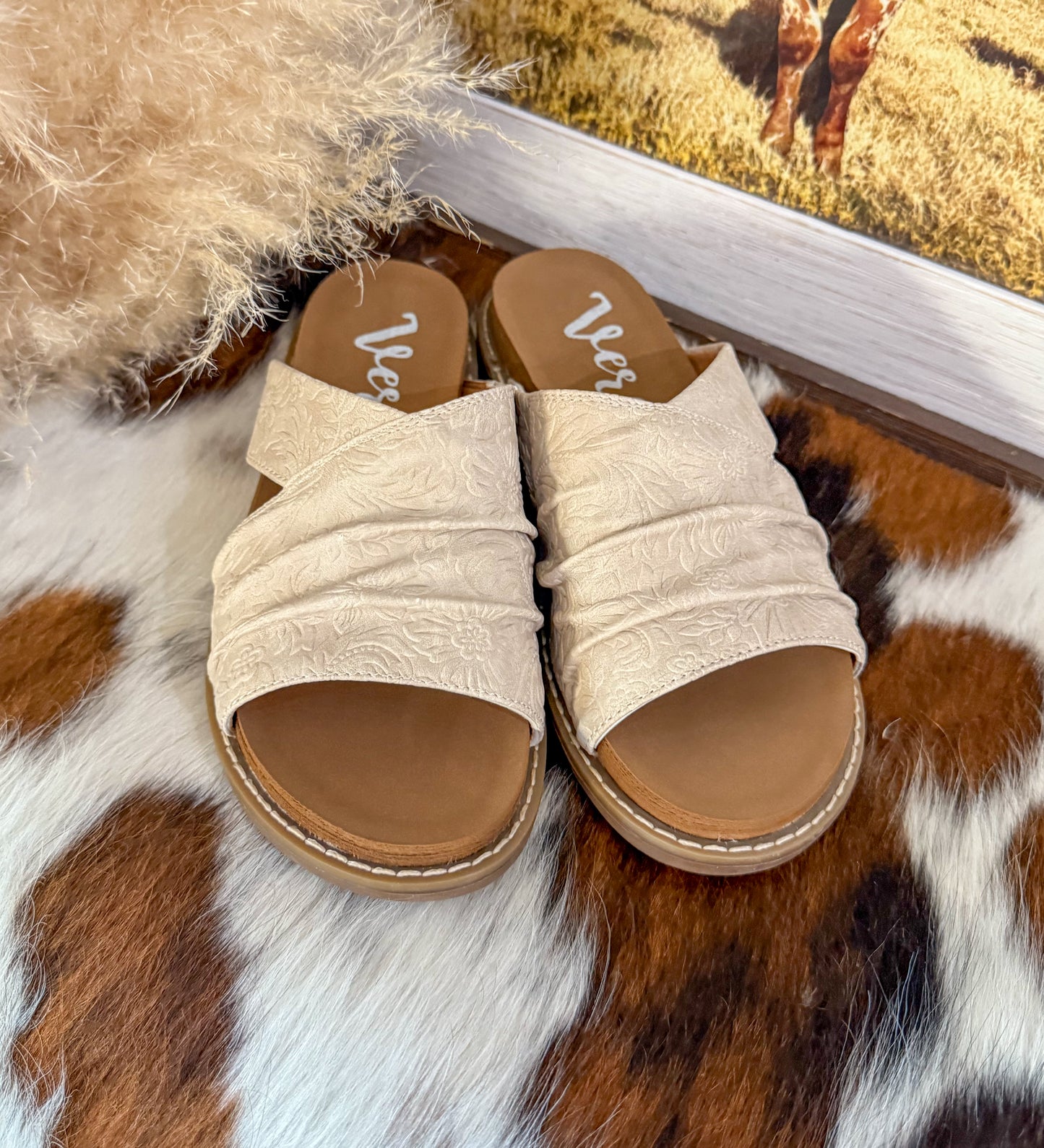 Jolene Tooled Sandals by Very G *Cream