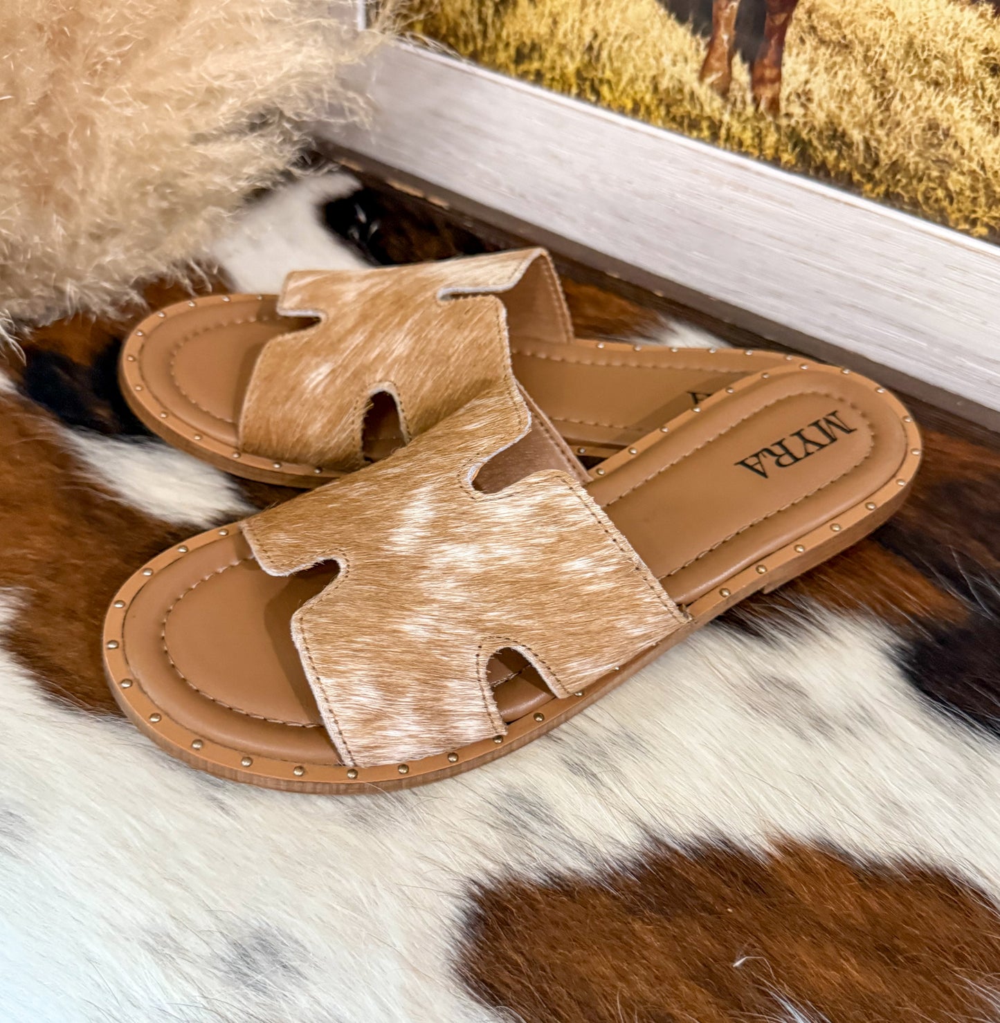Anne Cowhide Sandals