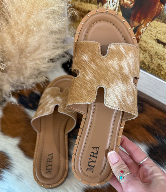 Anne Cowhide Sandals