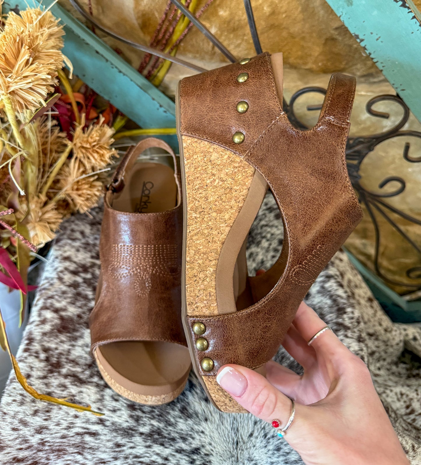 Carley Saddle Stitch Wedges