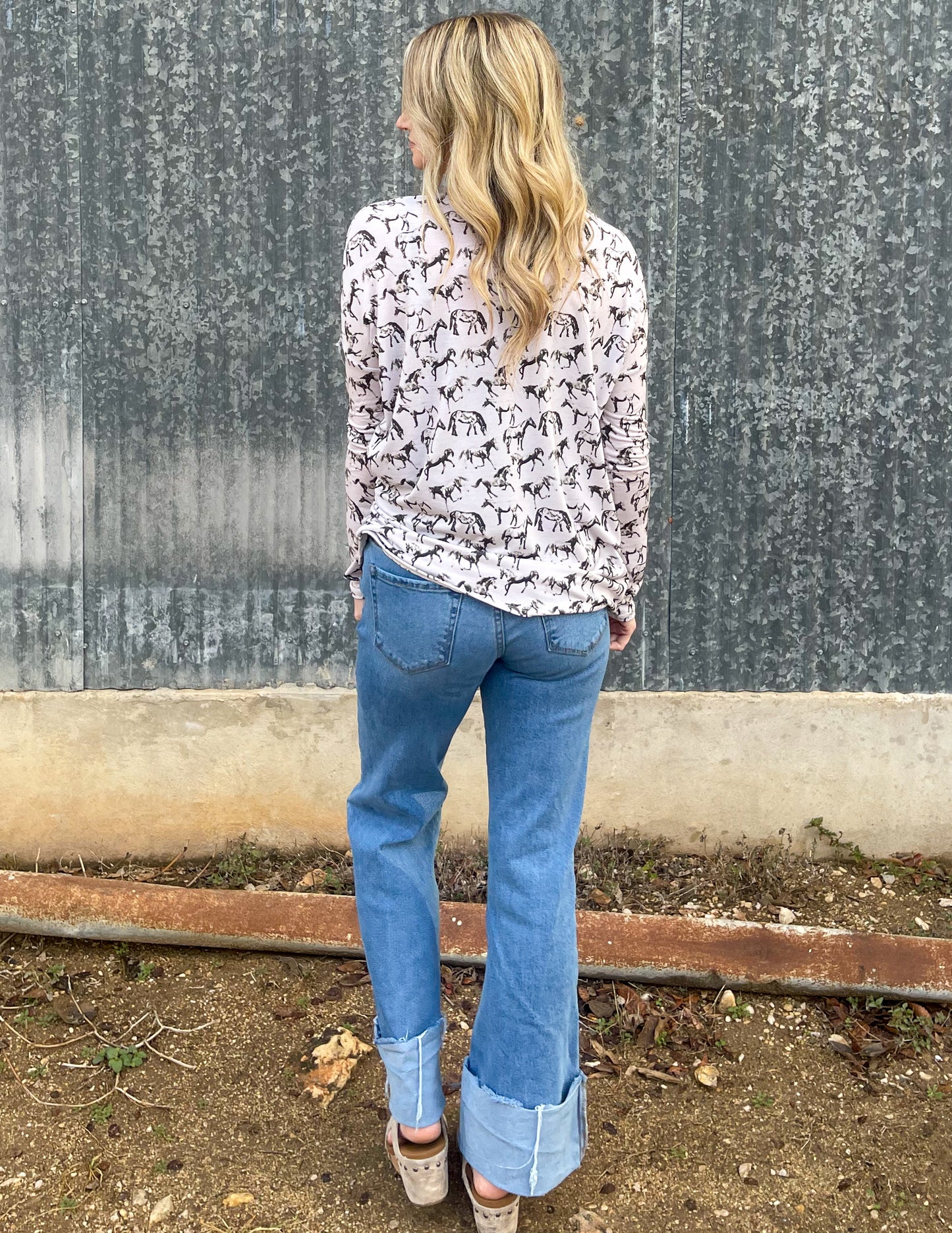 Ivory Horses Long Sleeve