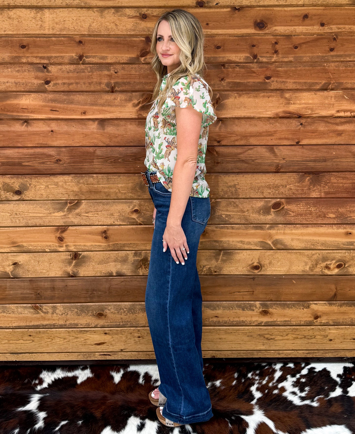 Cactus Cowgirl Sheer Blouse