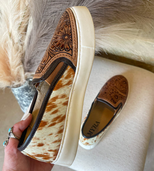 Argun Hand-Tooled Myra Sneakers