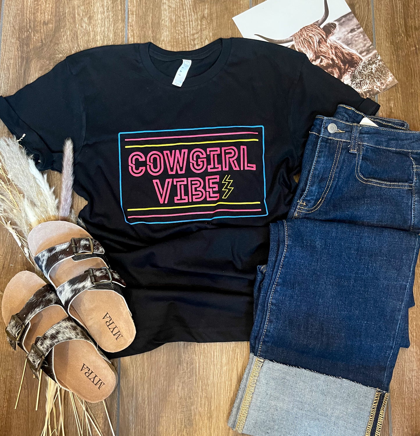 Neon Cowgirl Vibes Tee