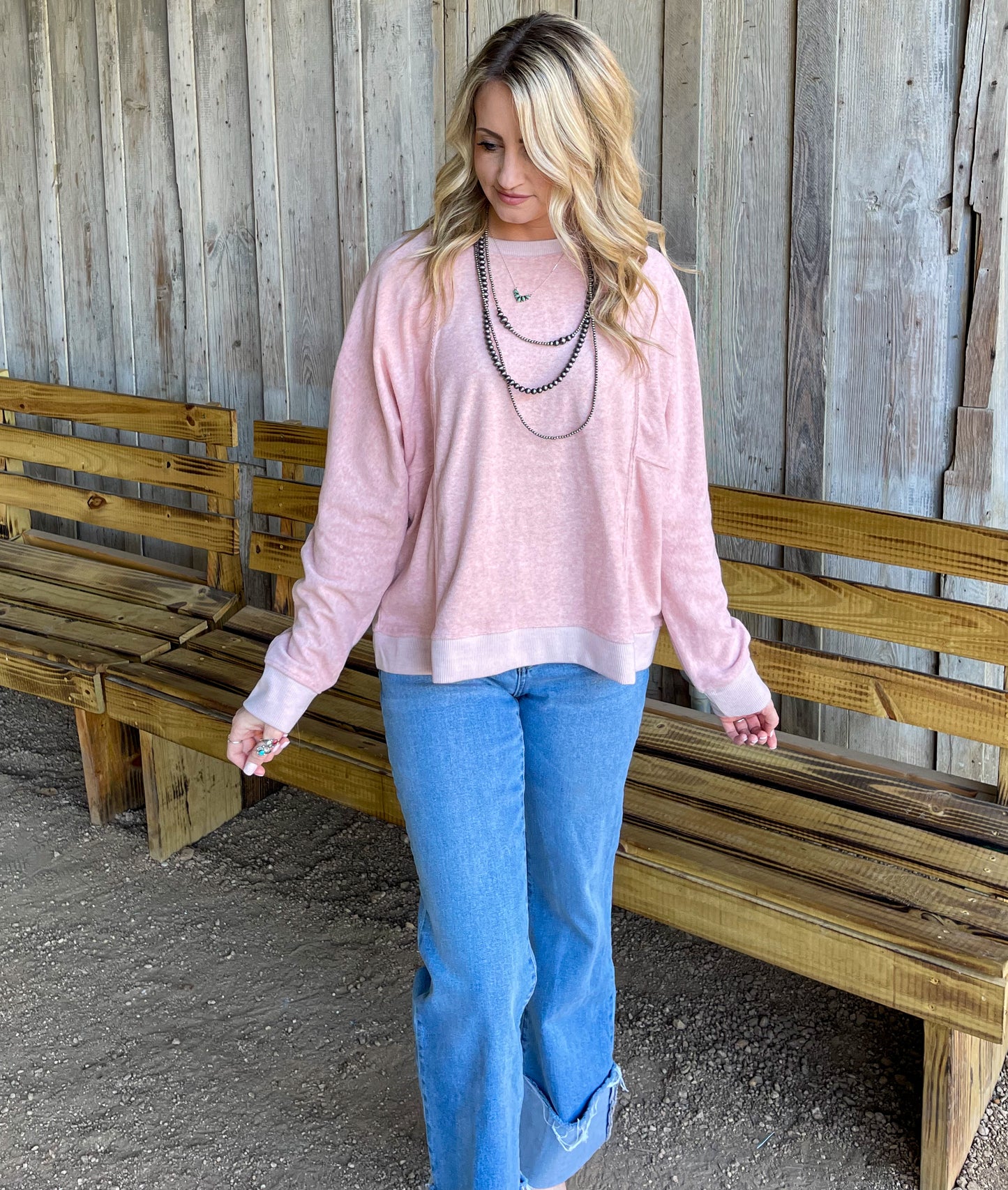 A Classic Cozy Sweater *Blush