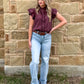 The Annie Oakley Top *Wine
