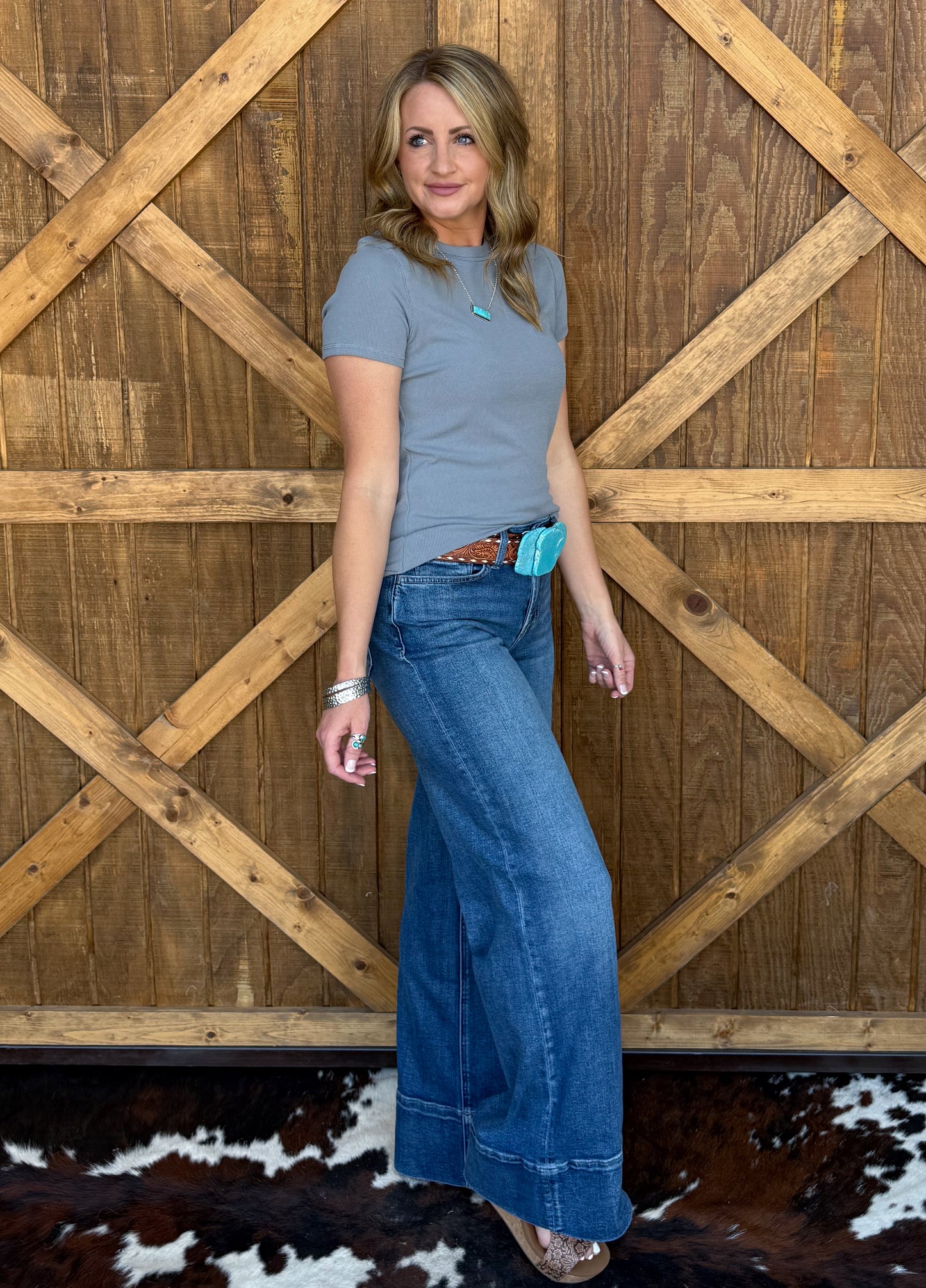 The Abby Top *Pebble
