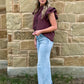 The Annie Oakley Top *Wine