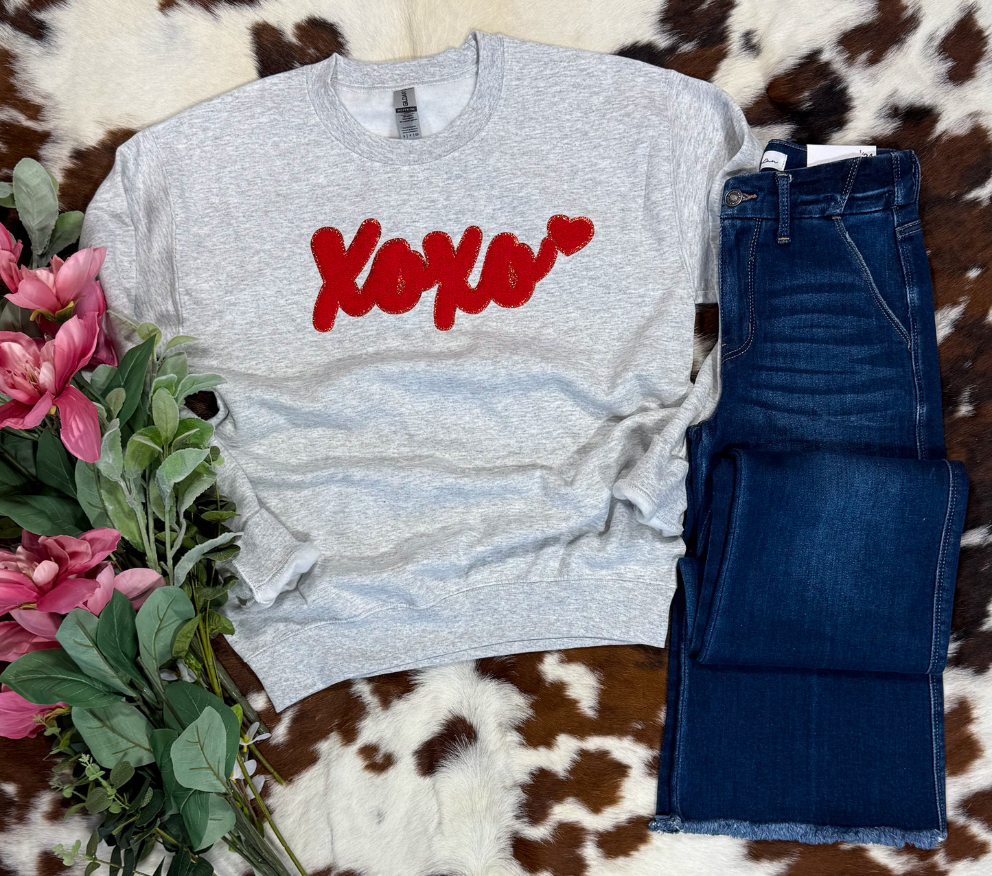 XOXO Patch Sweatshirt *Red