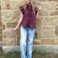 The Annie Oakley Top *Wine
