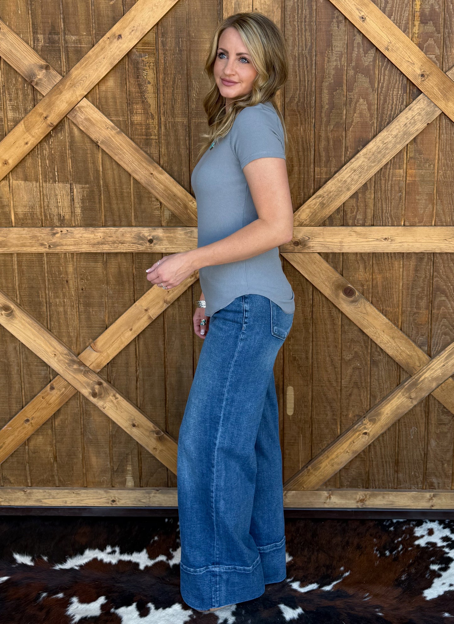 The Abby Top *Pebble