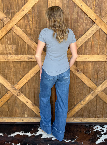 The Abby Top *Pebble