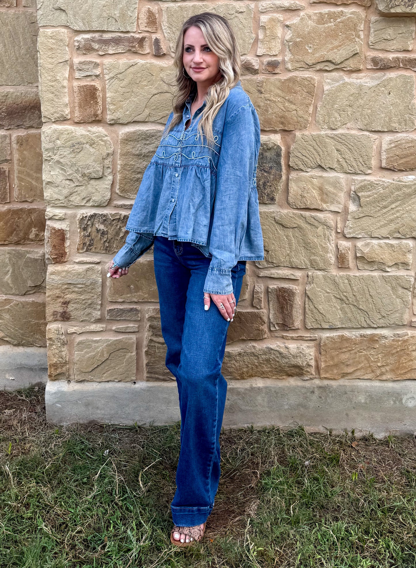 Loopty Lou Long Sleeve *Denim