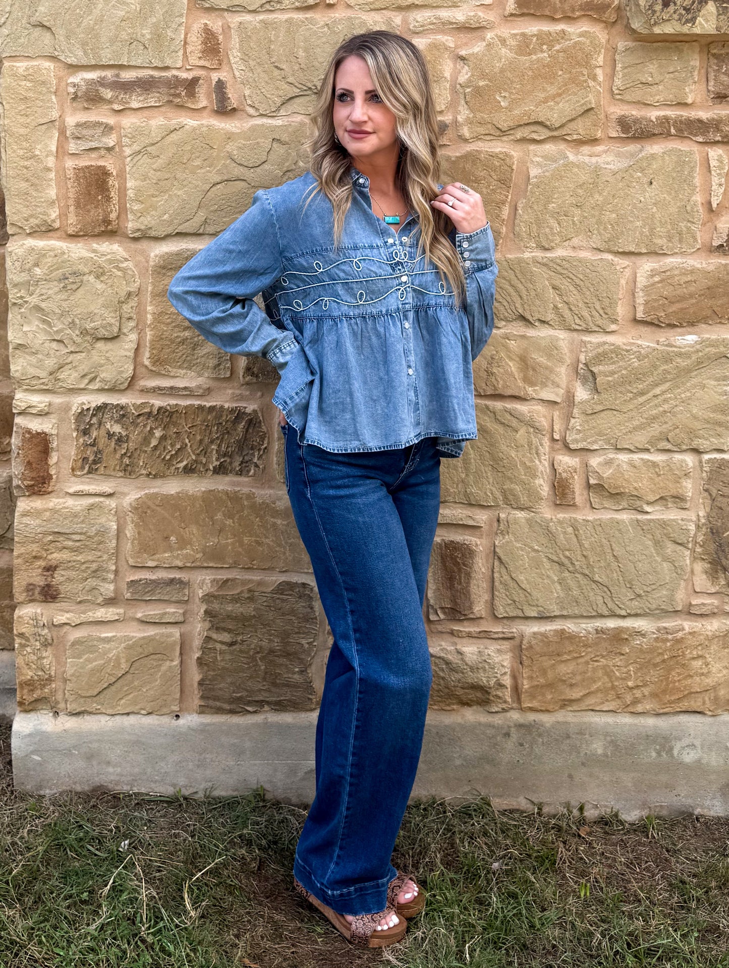 Loopty Lou Long Sleeve *Denim