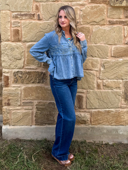 Loopty Lou Long Sleeve *Denim