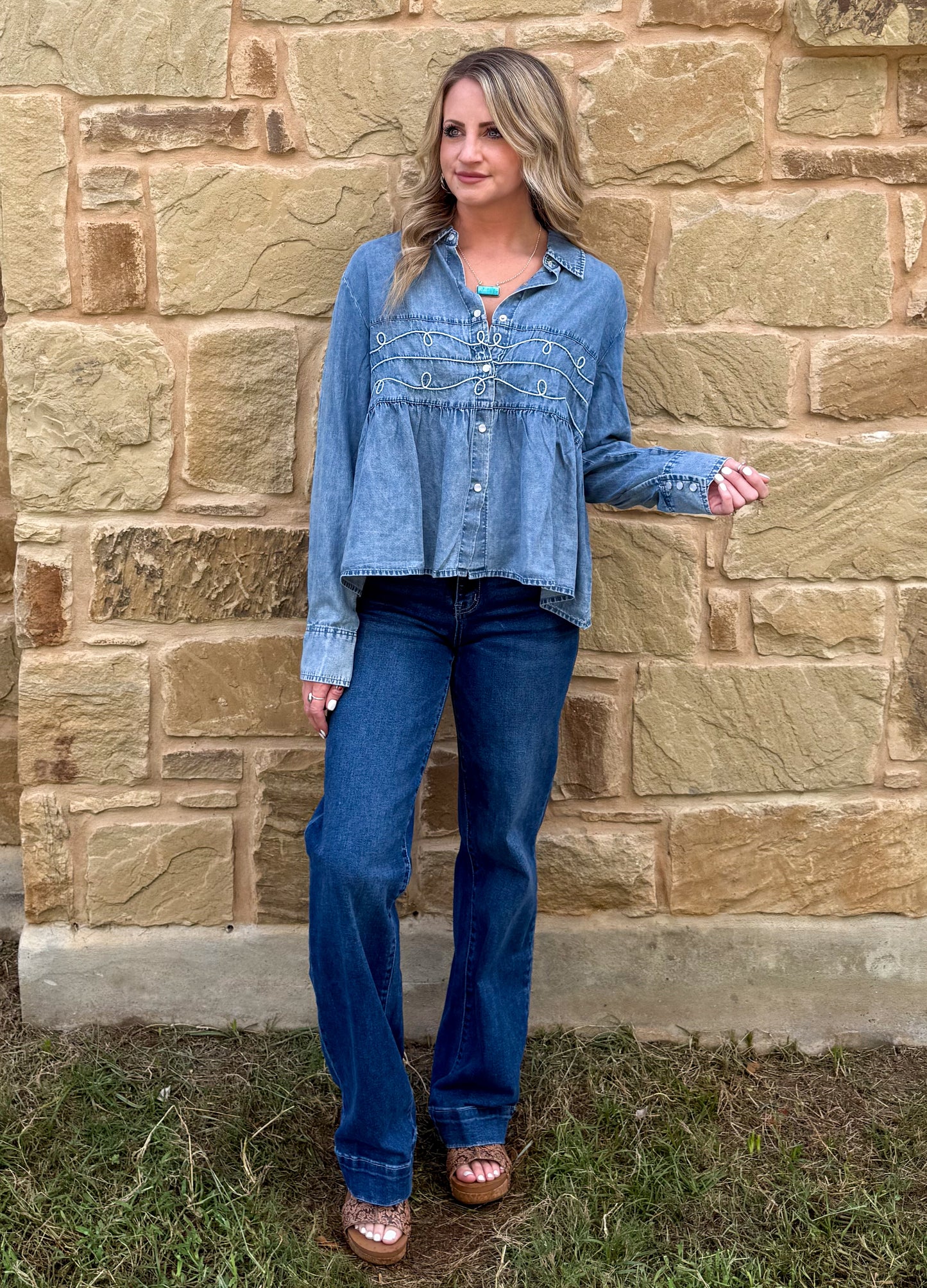 Loopty Lou Long Sleeve *Denim