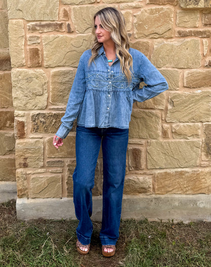 Loopty Lou Long Sleeve *Denim