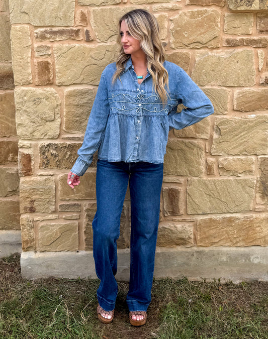 Loopty Lou Long Sleeve *Denim
